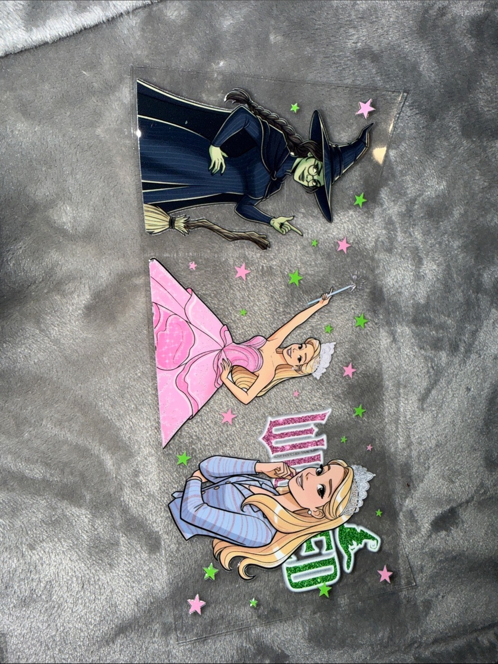 Wizard and Princess Sticker Sheet — Pink, Green, Black